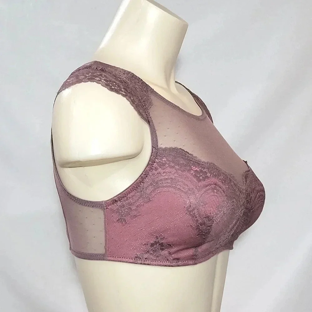 XS X-XSMALL Gilligan & O'Malley Cap‎ Sleeve High Neck Lace Bralette NWT